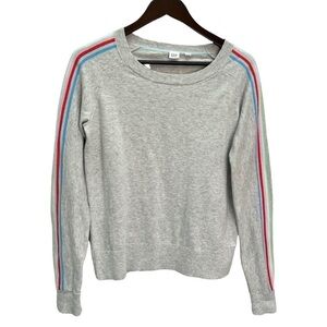 GAP Grey Cotton Crew Neck Raglan Sleeve Sweater Size S